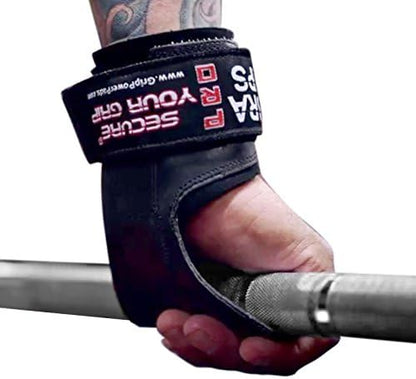 Cobra Grips PRO Weight Lifting Gloves Heavy Duty Straps Alternative with Power Lifting Hooks Padded Wrist Support for Deadlifts & Bodybuilding