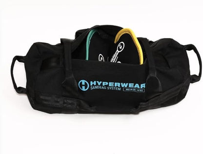 HYPERWEAR Adjustable Sandbag System, Heavy-Duty with Handles & Pre-Filled SandBell Filler Sandbags (25, 40, 80, 160 lbs)