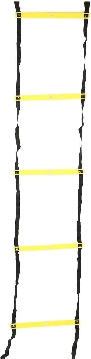 Competitive Sports Ladder Football Speed Rope for Training 6M 12RungYellow Athletic Supplies (Yellow)