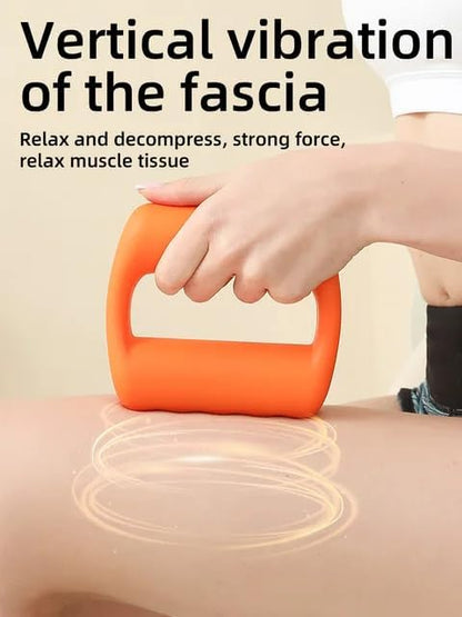 Handheld Body Massager for Pain Relief – Deep Tissue Massage Gun with Auto Shut-Off, 5 Intensity Levels – Muscle Recovery Tool for Workout, Sports & Travel – Small Portable Massager (Orange)