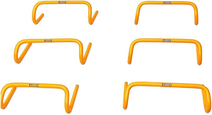 Multi-Sport Speed Training Hurdles Set of 6 Mini Hurdles for Agility & Coordination, Lightweight PVC Construction, Ideal for Football, Soccer, Baseball, Hockey, Track, Tennis, Lacrosse, 6 inch