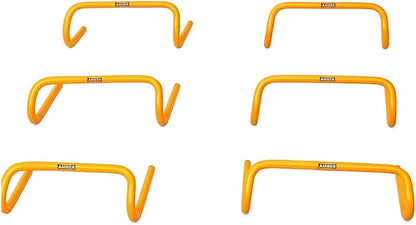 Multi-Sport Speed Training Hurdles Set of 6 Mini Hurdles for Agility & Coordination, Lightweight PVC Construction, Ideal for Football, Soccer, Baseball, Hockey, Track, Tennis, Lacrosse, 6 inch