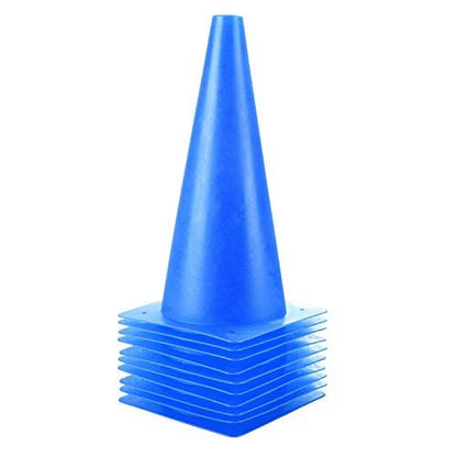 12 Inch Traffic Training Sports Cones, [10 Pack] Blue Safety Cones, Soccer Basketball Cones for Drills, Plastic Marker Cones for Indoor/Outdoor Activity & Festive Events