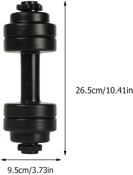 GANAZONO Dumbbell Shaped Fitness Water Bottle 2-Pack Leak Proof Sports Water Kettles Filled with Liquid for Yoga Workout 10.43X3.74X3.74In Wear-Resistant Odorless Design