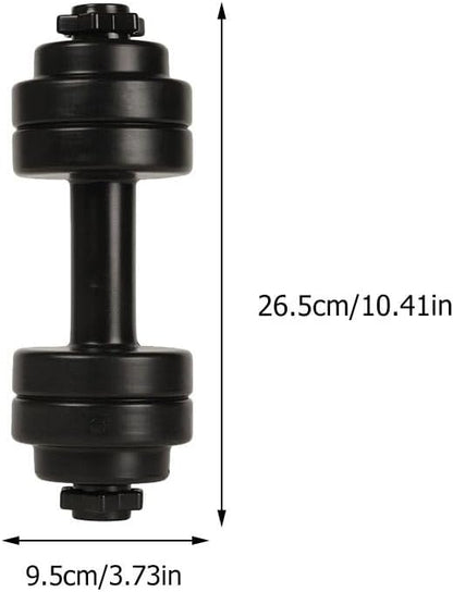 GANAZONO Dumbbell Shaped Fitness Water Bottle 2-Pack Leak Proof Sports Water Kettles Filled with Liquid for Yoga Workout 10.43X3.74X3.74In Wear-Resistant Odorless Design