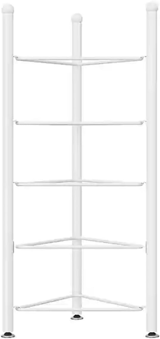 3/5/6/7 Tier Floor Stand Storage Organizer Exercise Half Balance Ball Storage Rack, Home Gym Workout Equipment for Bosu Slam Bowling Medicine Balls(White,5 Layer - 51jin)