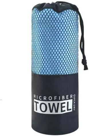 Microfiber Towel Travel Sports Towel,High Water Absorption, Lightweight, for Fitness Yoga, Swimming,Travel,Camping etc (Blue, S 32"x12")