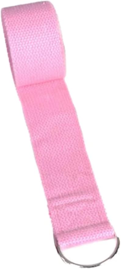 Stretching Yoga Strap / Stretch Band for Yoga Pilates Exercise 6 Ft - Durable Yoga Belt with Safe Adjustable D Ring Buckle for Daily Stretching, Physical Therapy, Fitness, Restorative Practice - Pink Color