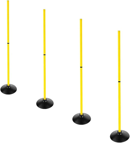 Soccer Agility Poles Set Detachable Sports Trainning Speed Pole Slalom Poles with Rubber Base Sport Traning Equipment