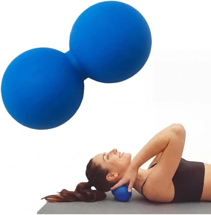 KYKJEYDD Peanut Massage Ball-Double Lacrosse Ball for Deep Tissue Massage & Myofascial Release Medium Density Trigger Point Therapy Tool for Muscle Pain Relief Neck Back Feet & Spine for Yoga