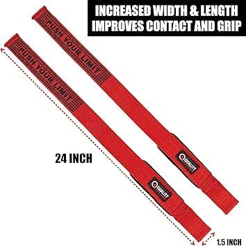 QTF Lifting Wrist Straps for Weightlifting, Gym Wrist Wraps Padded Wrist Support Wraps, Bodybuilding, Powerlifting, Deadlifting and Secure Grip