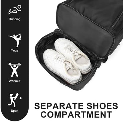 seyfocnia Gym Backpack for Men,Large Gym Bag with Shoe Compartment Lightweight Travel Workout Sports Backpack Water Resistant Carry on Backpack