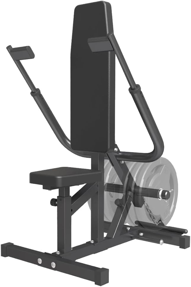 SPART Seated Dip Machine, Plate Loaded Tricep/Bicep Dip Press Machine with Cable Bar & Band Peg for Biceps Chest Training, Upper Body Push Workout, Hold up to 440LBS