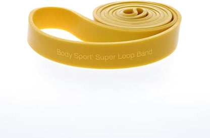 Body Sport Super Loop Band 41-Inch, Latex, Exercise Chart Included – Bands for Working Out – Exercise Band