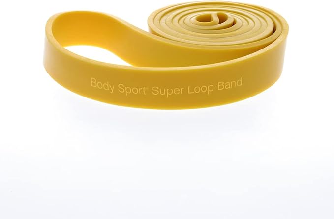 Body Sport Super Loop Band 41-Inch, Latex, Exercise Chart Included – Bands for Working Out – Exercise Band