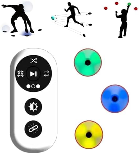 Agile React Training Light Set - Quick Response Sports Reaction Lights for Enhanced Reflexes, Agility, and Cognitive Skills - Perfect for Athletes and Coaches (6 Pack)