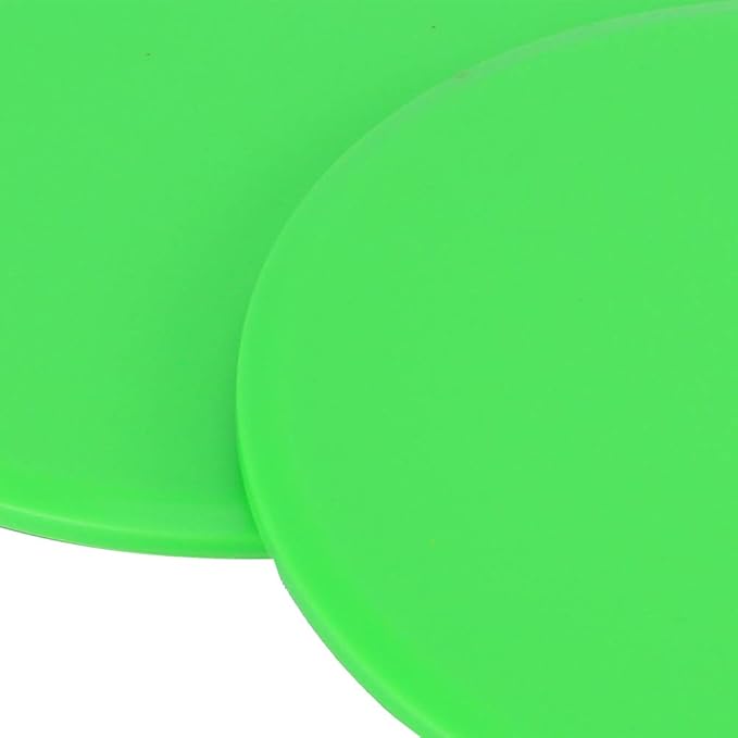 2Pcs Green Round Core Slider Discs - Fast Speed Slide Plates for Full - Body Workouts, Balancing, and Stability - Portable Wellness Equipment for Home or Travel