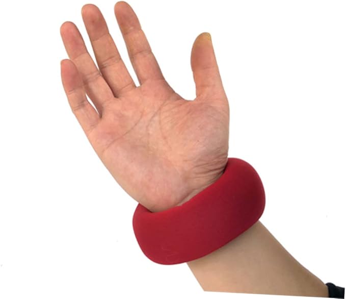 Kisangel 1pc Adjustable Weight-bearing Sandbags Wrist Guard Soft Breathable Sports Fitness Wristband for Women for Running and Workout Comfortable Red Wrist Support Band