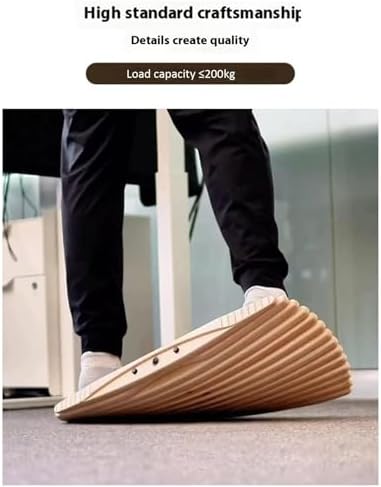 Wooden Wobble Balance Board, Enhances Ankle Strength and Core Stability, for Standing Desks and Gym Training