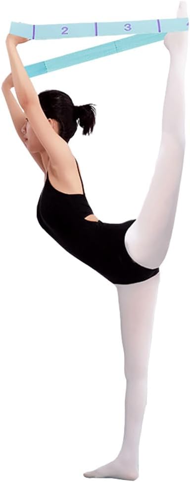 2-Pack Yoga Straps with 11 Loops - Adjustable Elastic Stretching Bands for Pilates, Dance, Ballet Gymnastics & Physical Therapy, Multifunctional Flexibility Exercise Equipment