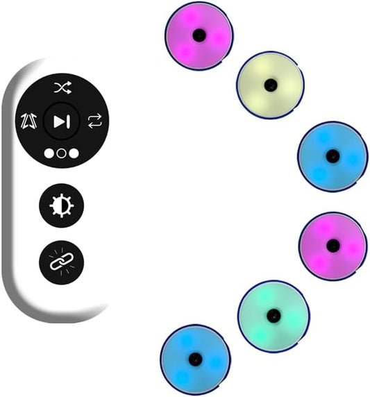 Response Agility Training Light, Children's Physical Fitness Training, Remote Control to Control Light Operation Blue 6 Lights+Remote Control