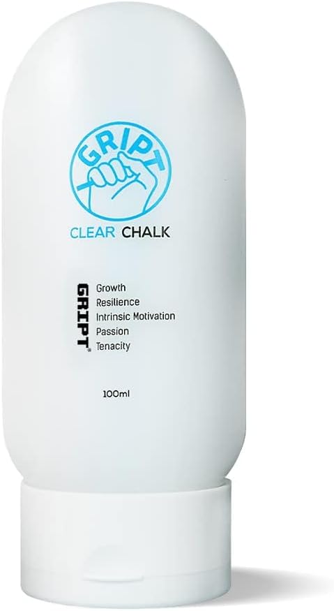 GRIPT Clear Liquid Chalk for Pole Dancing Mess Less Professional Dry Hand Grip Gel Chalk 100ml for Pole Dance Aerial Yoga Tennis Golf Racquet Grips Sweat Resistant Long Lasting