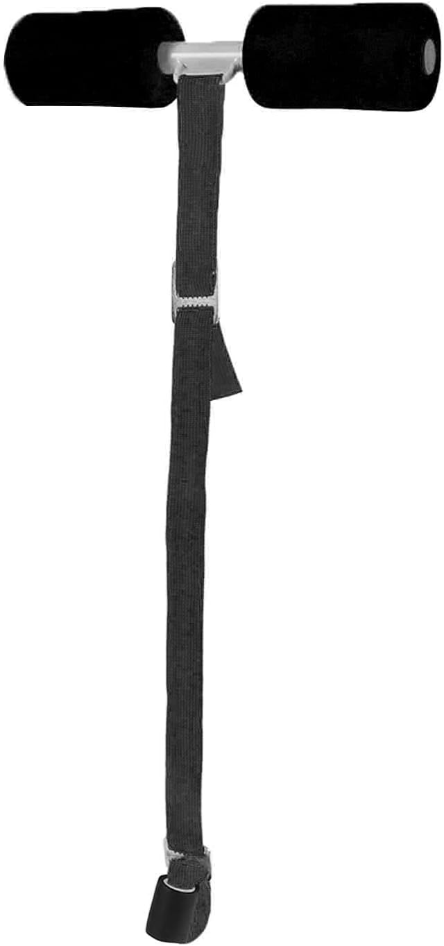 Adjustable Sit Up Bar | Home Abdominal Workout Equipment | No Installation Strength Training Device for Door/Bed Use | Portable Sit Up Assistant for Office & Travel