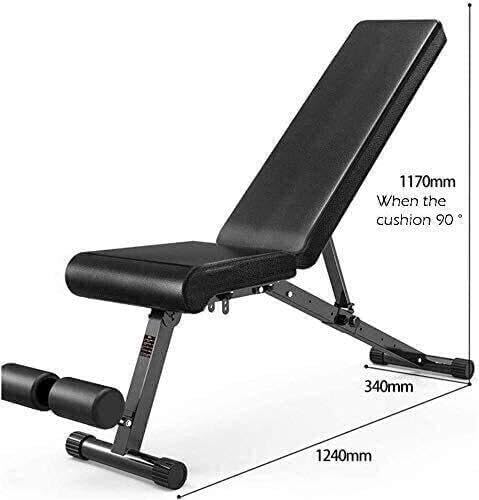 Adjustable Utility Bench for Home Gym, Foldable Sit-Up Bench, Full Body Workout Weight Bench, Flat/Incline/Decline Positions