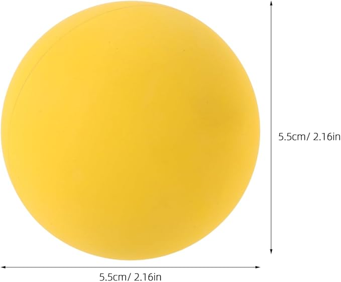 SUPVOX 4Pcs High Bounce Squash Balls: Professional Hollow Rubber Training for Racquetball & Handball - High Visibility Yellow Reaction Balls for Reflex & Agility Drills