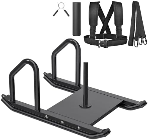 Kipika Weight Sled, Workout Sled, Fitness Strength Training Sled, Speed Training Sled for Athletic Exercise, Speed Improvement, Easily Through Obstacles, Suitable for 1" & 2" Weight Plate