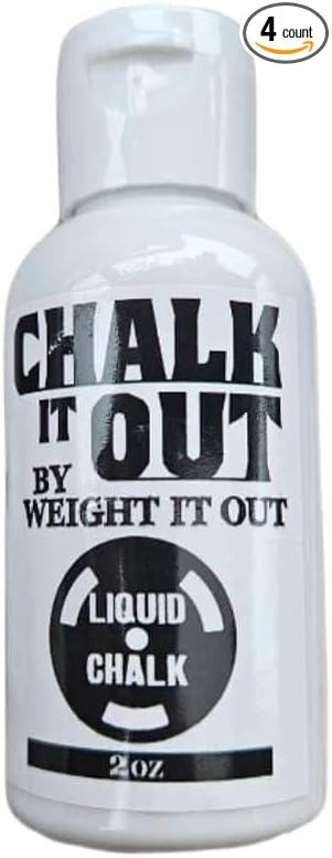 Chalk It Out Weightlifting Liquid Gym Chalk Made in The USA - No Mess, No Dust, for Gymnastics, Rock Climbing, Workout Lifting, Cross Fitness Training, and Tennis 2 OZ