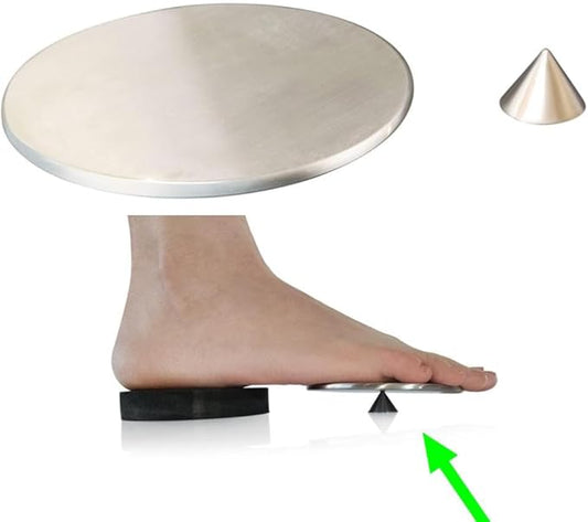 AcrobaX Balance Disc Trainer, 4-inch, Stainless Steel, for Acrobats, Athletes, Longevity, and Ankle Rehab for Balance Improvement, Adavanced Level Difficulty
