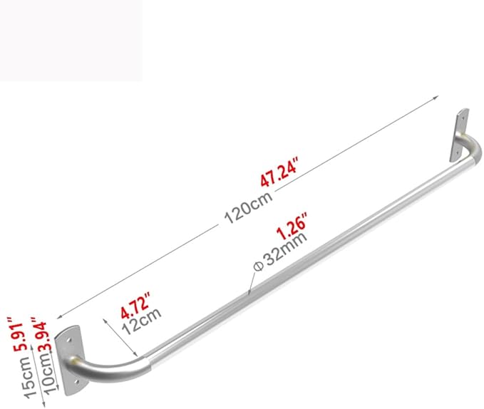 Chin Up Bar Wall Mounted Pull Up Bar,Home Office Gym Garage Corridor Heavy Steel Fitness Bar,70CM/100CM/120CM,Safe Load 300kg，Stainless Steel 120CM
