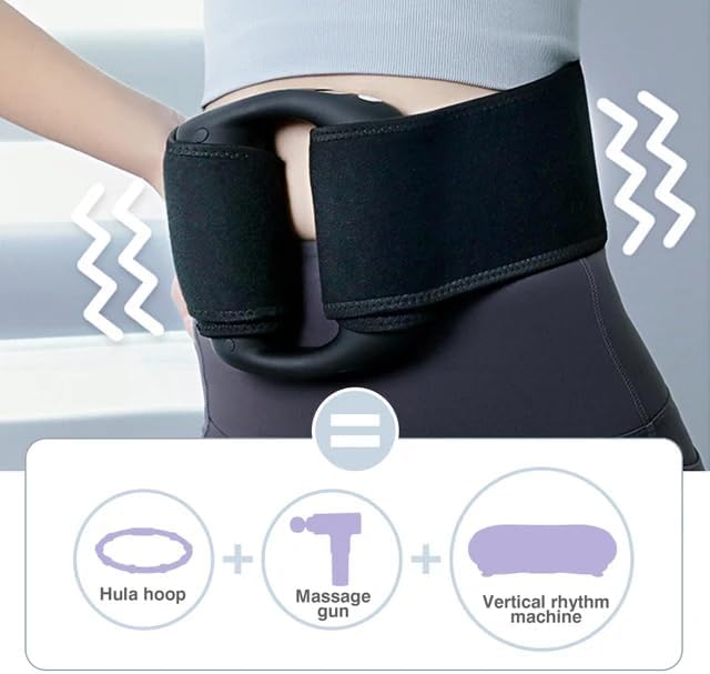 THE FINEST Deep Tissue Handheld Massage Gun Portable Cordless Massager for Back, Muscle Recovery & Pain Relief, Travel Size with Carry Case, Ideal for Athletes, Office & Home Relaxation (Purple)