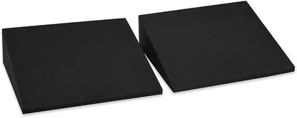 StrongTek XL Foam Yoga Wedge Blocks, Black, Set of 2, 16.5° Incline, 13" × 12.75" × 3.75", for Yoga, Stretching, Squats & Physical Therapy