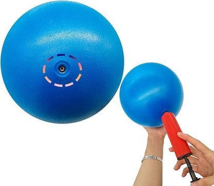Mini Pilates Exercise Yoga Ball, 9 Inch Small Inflatable Exercise Yoga Ball,Core Training and Physical Therapy Equipment, with Pump