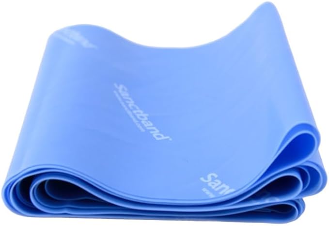 Made in Malaysia Sanctband (Level 4 Heavy) Blue 30 Pcs Dispenser 5Ft/1.5Meter Latex Resistance Exercise Bands Physical Therapy Strength Training Yoga Pilates Stretching Elastic Band Strengths Workout