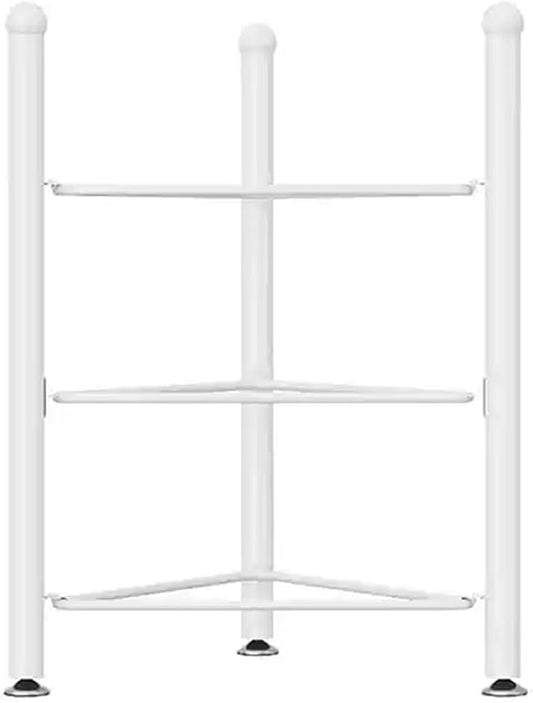 3/5/6/7 Tier Floor Stand Storage Organizer Exercise Half Balance Ball Storage Rack, Home Gym Workout Equipment for Bosu Slam Bowling Medicine Balls(White,3 Layer - 27.5in)