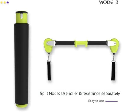 Pilates Bar, Fitness, Balance Strength and Agility Training Equipment, Roller Multifunctional Mini Core Bed Yoga Open Back Training, Waist, Abdomen, Legs, Buttocks and Arms Training Equipment