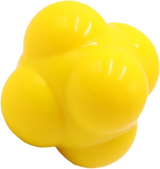 Agility Training Ball Hexagonal Reaction Ball for Hand-Eye Coordination Fitness Training and Speed Reflex Silicone Material for Skill Levels and Personal Fitness
