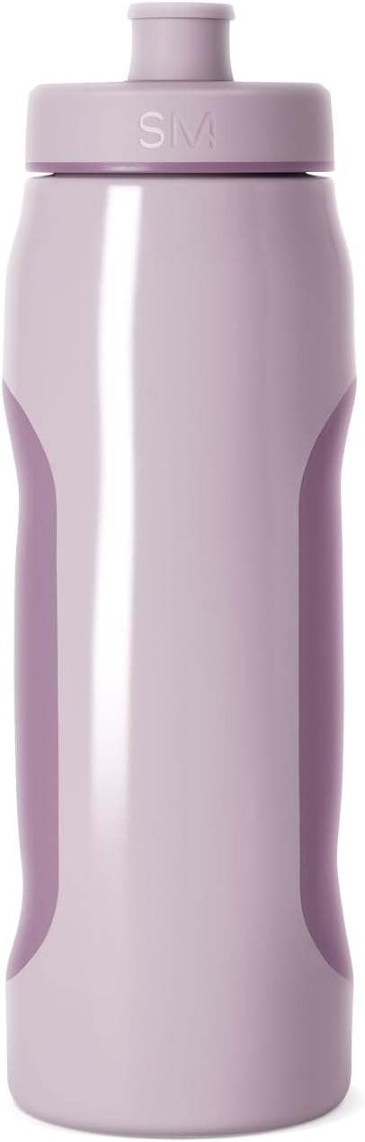 Simple Modern Rally Squeeze Plastic Water Bottle | 30oz Locking Leakproof Cup for Gym, Sports, Electrolytes, Travel | Lavender Mist Mix