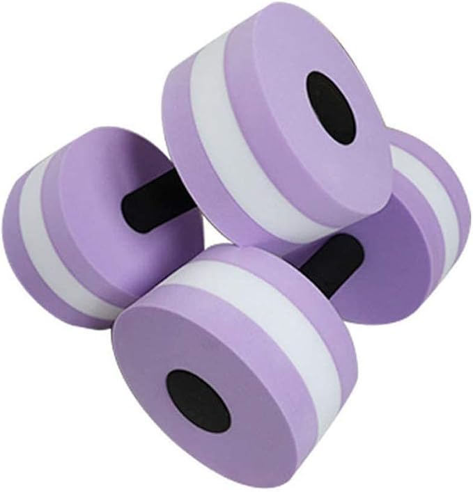 Water Dumbbells, Aquatic Exercise Dumbell, Set of 2 Aerobic Water Exercise Foam Dumbbells Pool Resistance for Men Women Weight Loss Water Sports Fitness Tool