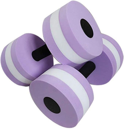 Water Dumbbells, Aquatic Exercise Dumbell, Set of 2 Aerobic Water Exercise Foam Dumbbells Pool Resistance for Men Women Weight Loss Water Sports Fitness Tool