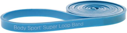 Body Sport Super Loop Band 41-Inch, Latex, Exercise Chart Included – Bands for Working Out – Exercise Band