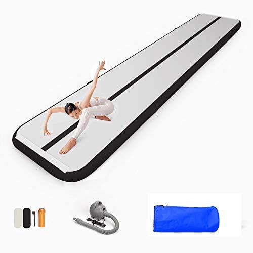 10ft/13ft/16ft/20ft Air Mat Tumble Track Inflatable Gymnastics Tumbling Track Mat with Electric Air Pump for Cheerleading/Practice/Beach/Park/Home use