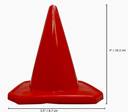 BlueDot Trading 4” Red Mini Plastic Traffic Cones | Set of 30 for Agility Training, RC Racing, Outdoor Activities, Sports Drills, Party Games