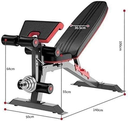 Adjustable Weight Bench Home Training Gym Weight Lifting, Weight Bench Adjustable Dumbbell Bench Foldable Sit-up Board Easy Storage Leg Fixation Dumbbells Fitne