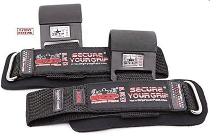 Weight Lifting Rod Hooks Heavy Duty Wrist Wraps Power Weight Lifting Training Gym Grips Straps Set of 2
