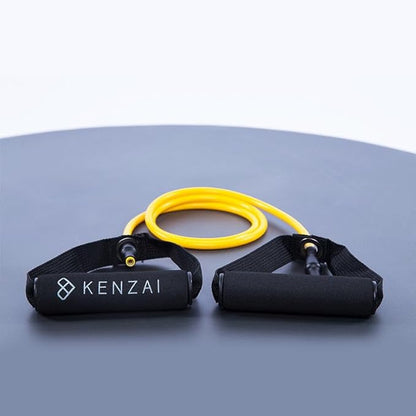 Kenzai Resistance Bands Exercise Set with Handles, Multi-Color Fitness Tubes, Strength Training Equipment for Home Workouts