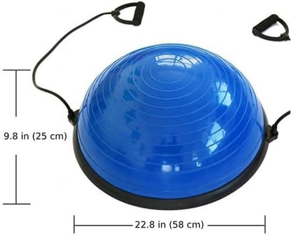 French Fitness Half Ball Balance Trainer w/Resistance Bands (New)